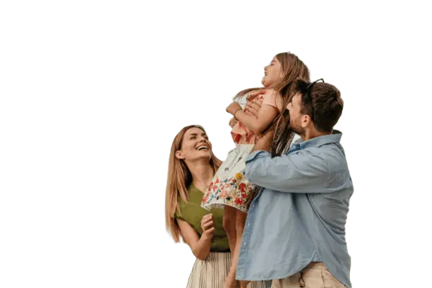 Family isolated for placement on a clean background