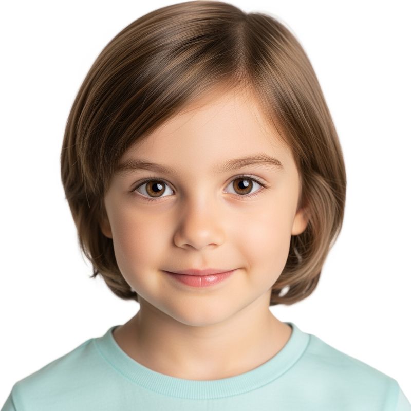 Child portrait with bob hairstyle
