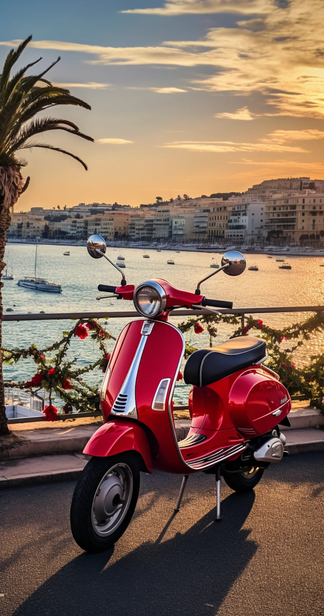 Scooter scene before sky replacement