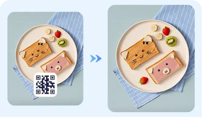 Self-added QR stamp before and after authorized cleanup