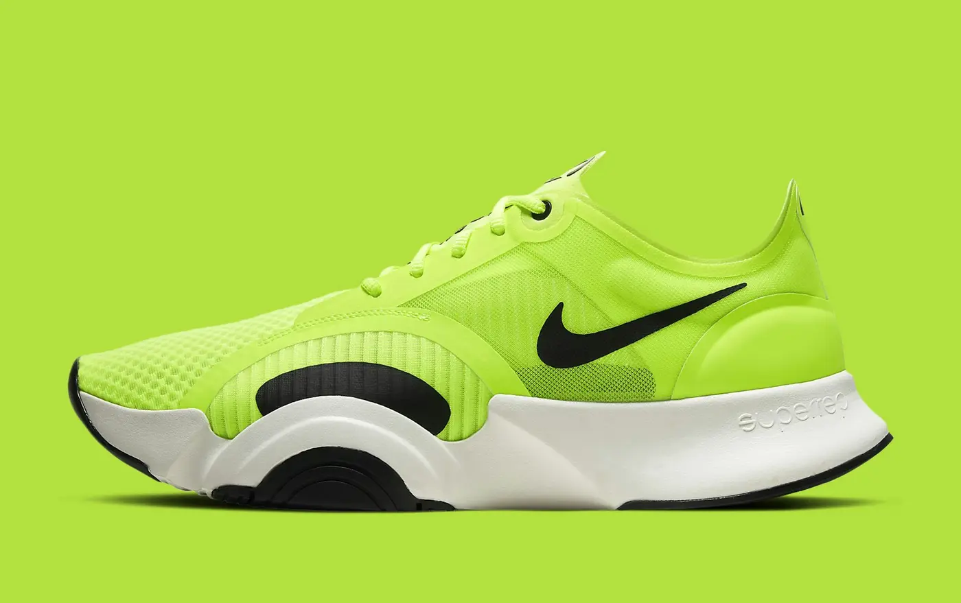 Green shoe product photo for e-commerce design