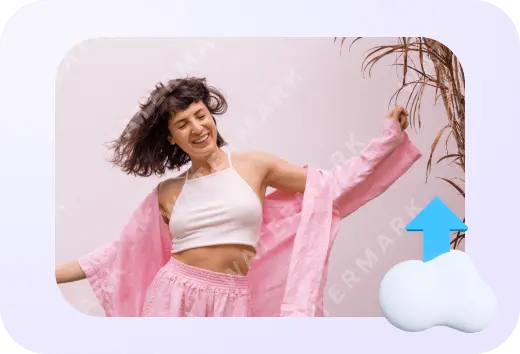 Upload an authorized image with a self-added mark